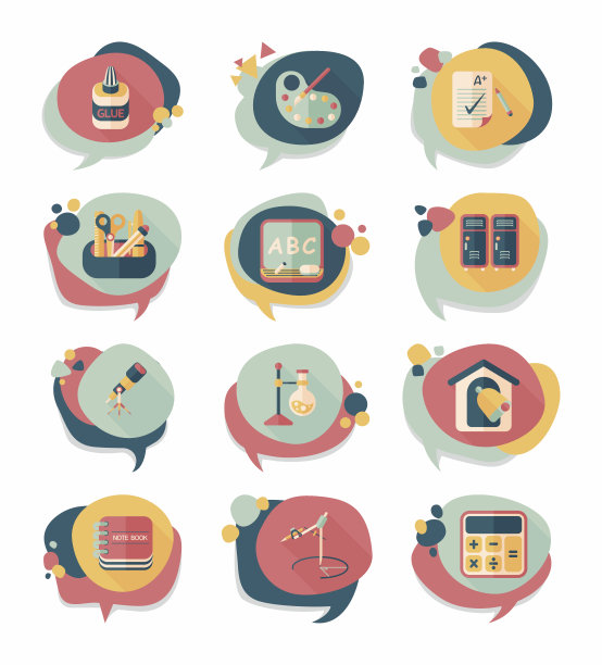 学校泡泡演讲横幅设计平面背景设置，eps10图片下载