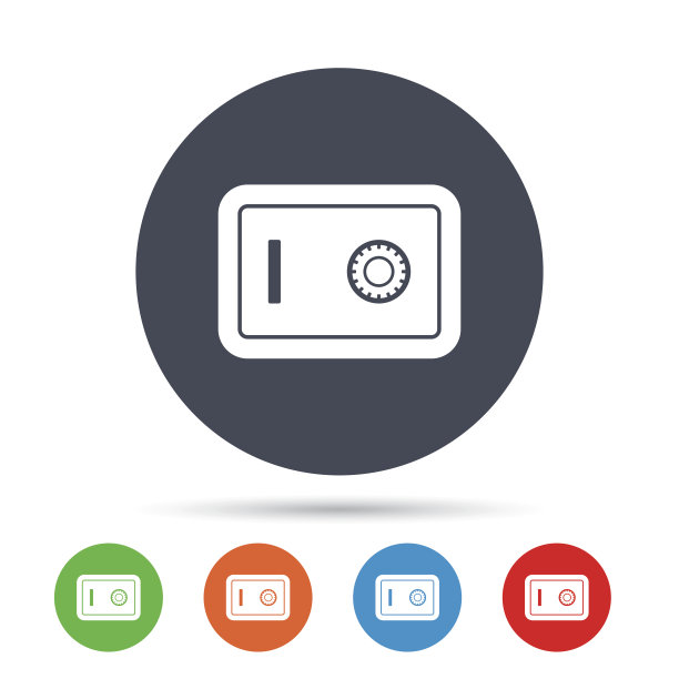 安全标志图标。存款锁的象征。图片下载