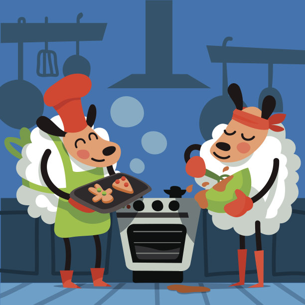 绵羊烤圣诞饼干图片下载