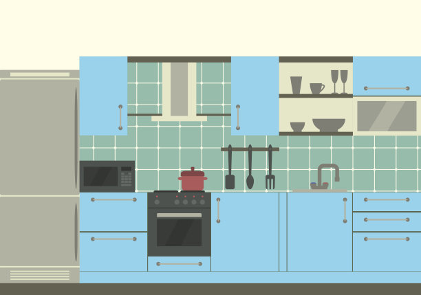 厨房室内平面设计图片下载