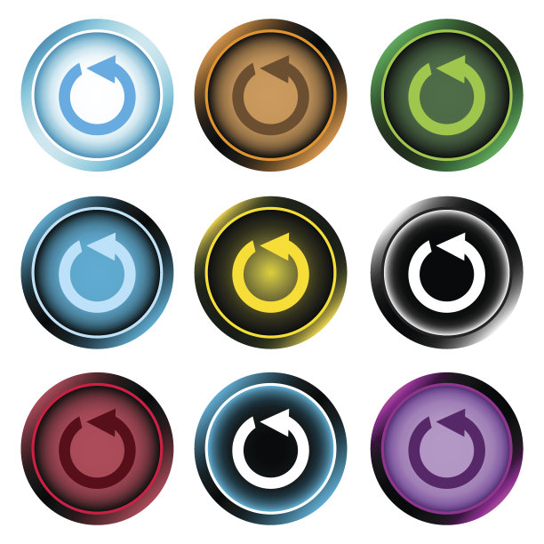 剪贴画颜色图标重置箭头图片下载