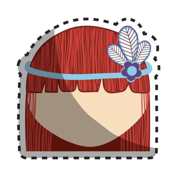 头发上有花的女人图片下载