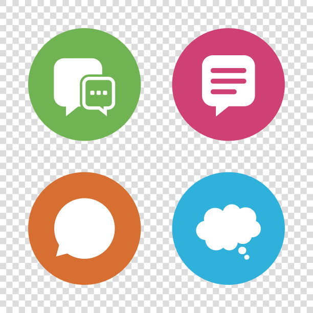 聊天图标。喜剧演讲气泡标志。思考。图片下载