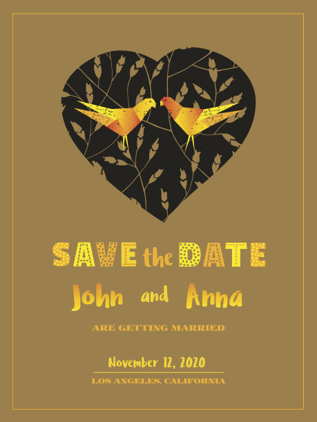 保存日期卡片模板图片下载