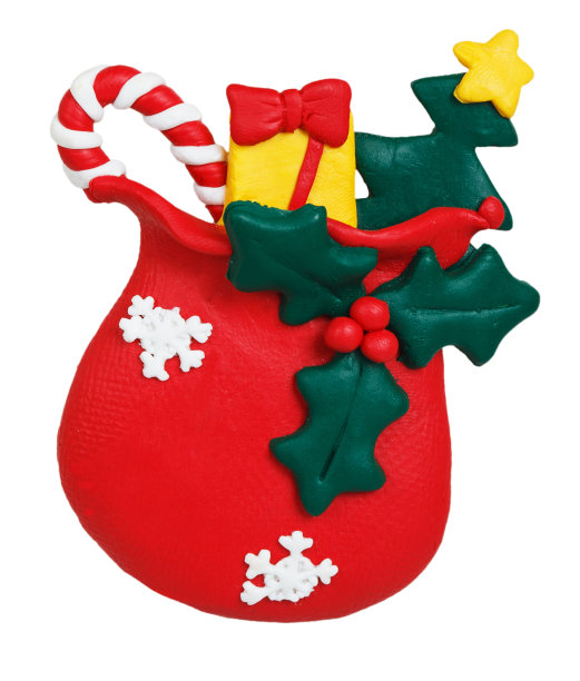 软陶制作的圣诞礼品袋图片下载