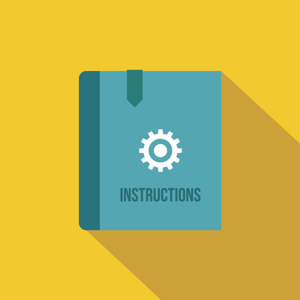 说明书图标，平面样式素材图片