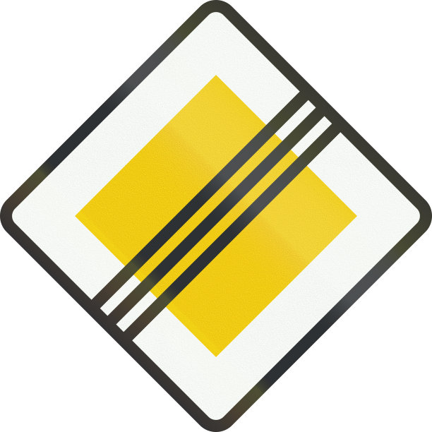 荷兰路标B2 -优先道路的终点图片下载