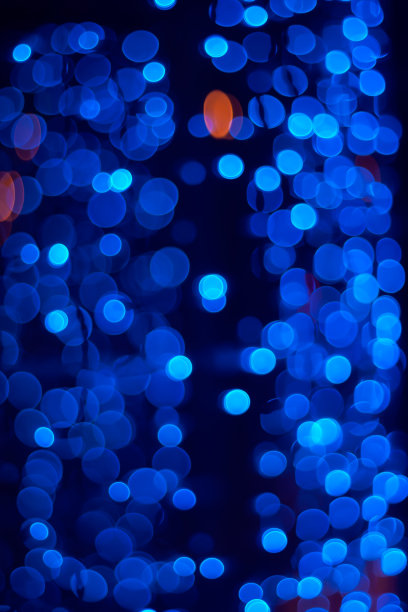 蓝色的节日灯图片下载