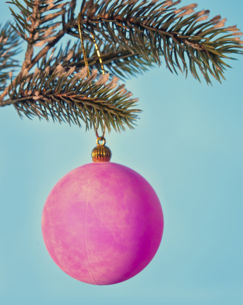 粉色新年球图片下载