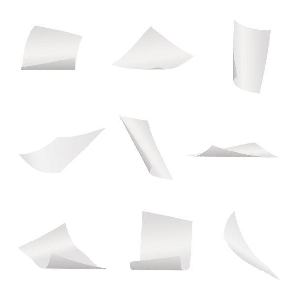 飞，落办公室白纸向量集图片下载