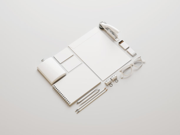 一组白色的品牌元素图片下载