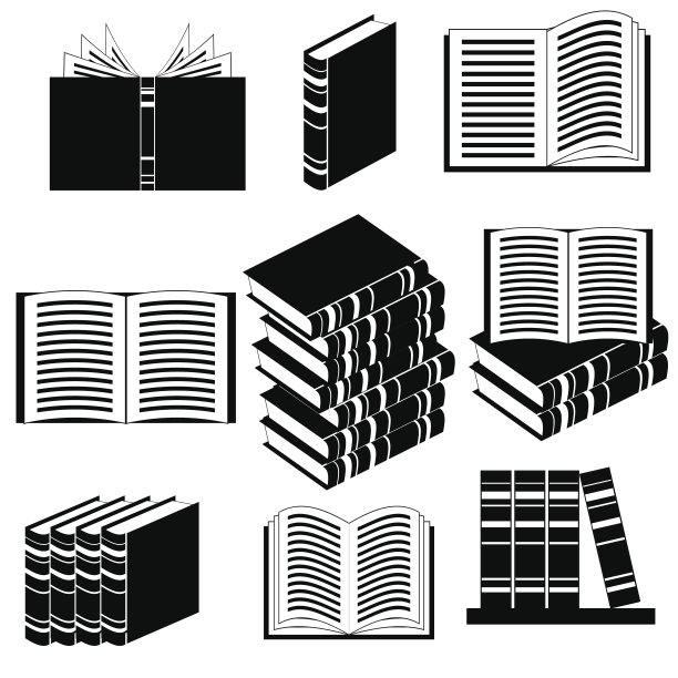 一套不同的书图标图片下载