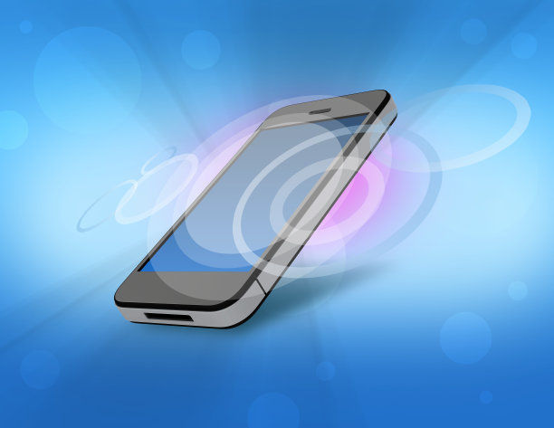 抽象的背景圈和手机。图片下载