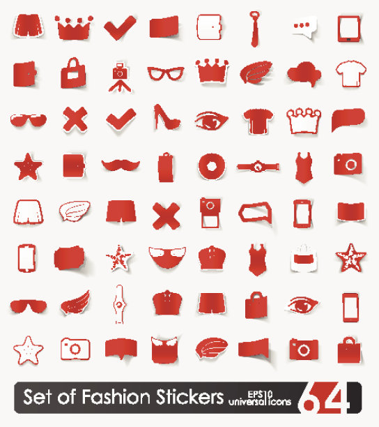 时尚贴纸套装图片下载