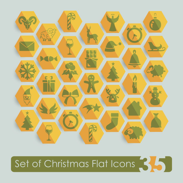 圣诞标志套装图片下载