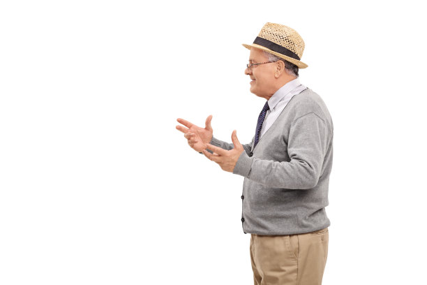 老绅士在解释图片下载