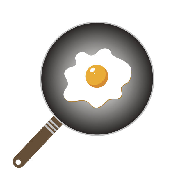 煎锅图标上的白色。图片下载