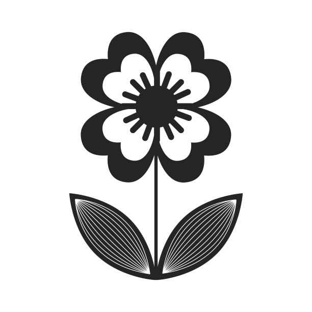 可爱的花朵孤立图标图片下载