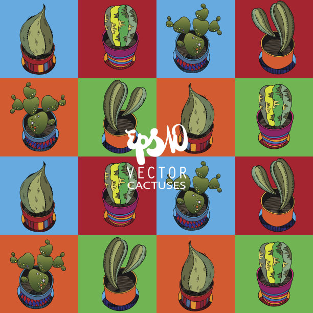 仙人掌模式图片下载