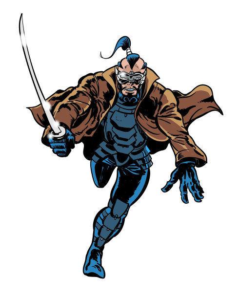 漫画描绘了忍者武士的角色图片下载