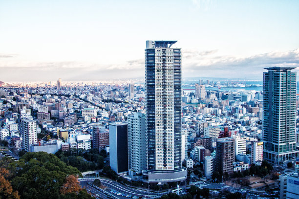 神户,日本的天际线图片下载