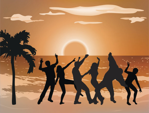 跳舞的人的轮廓图片下载