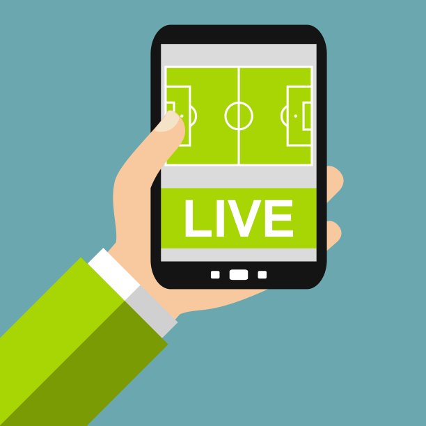 智能手机:足球直播-平面设计图片下载