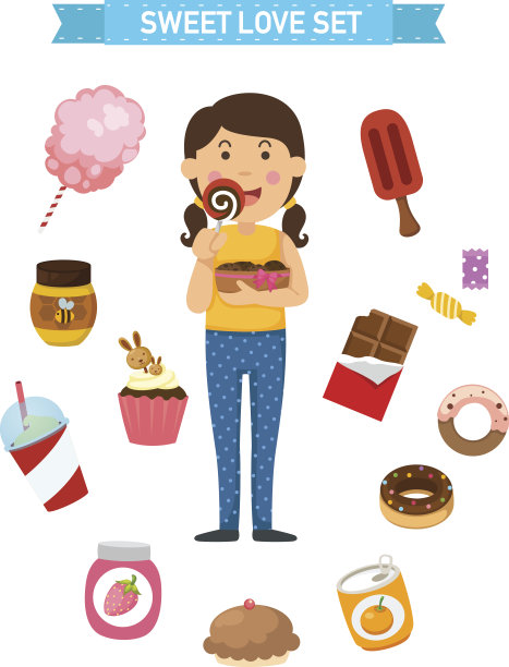 甜蜜派对集合向量图片下载