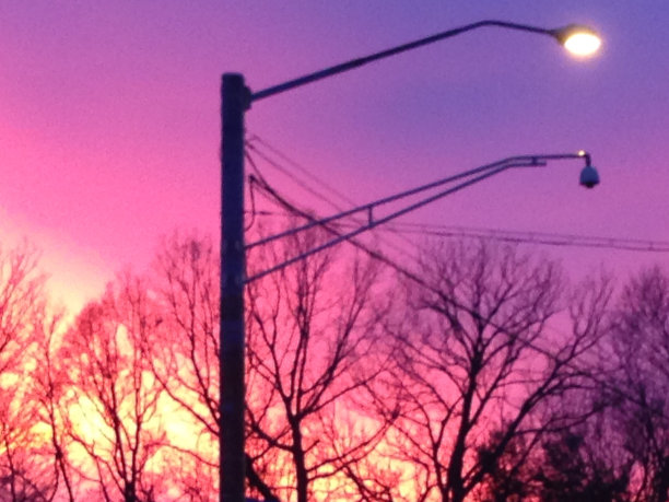 粉红色的天空日落图片下载