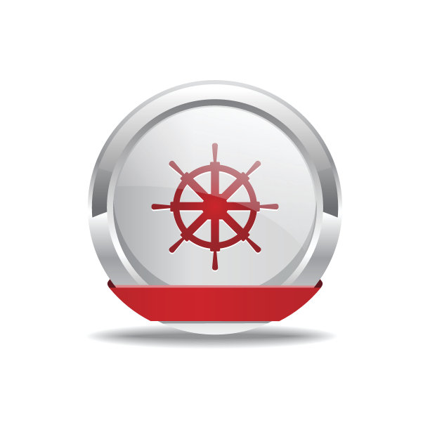 车轮红色矢量图标按钮图片下载