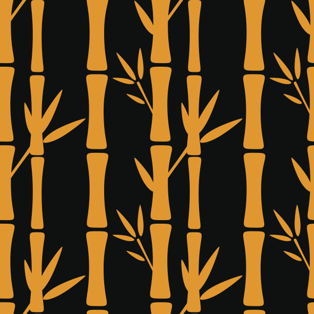 无缝模式与竹树的剪影图片下载