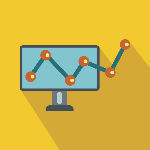 增长条形图在电脑屏幕上的图标图片下载