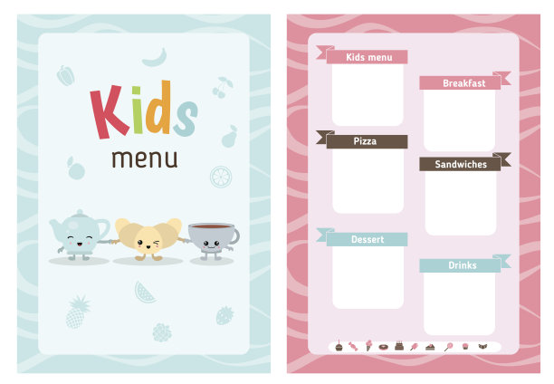 孩子的菜单设计图片下载