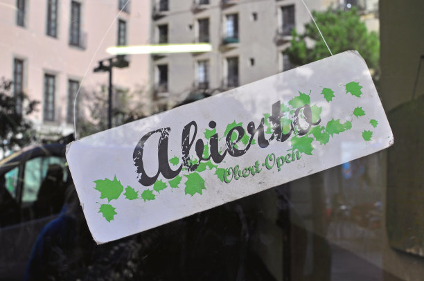 西班牙语开放标志图片下载