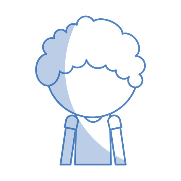 影子无脸可爱的小男孩图片下载