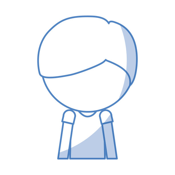 影子无脸可爱的小男孩图片下载