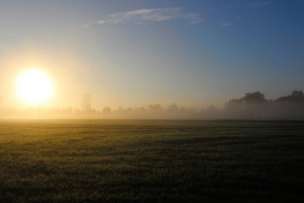 雾蒙蒙的日出图片下载