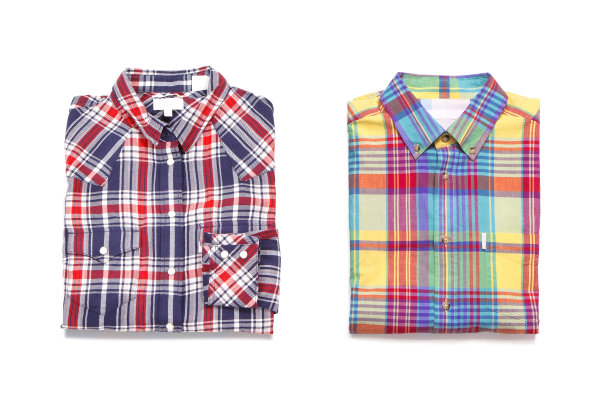 折叠男格子衬衫图片下载