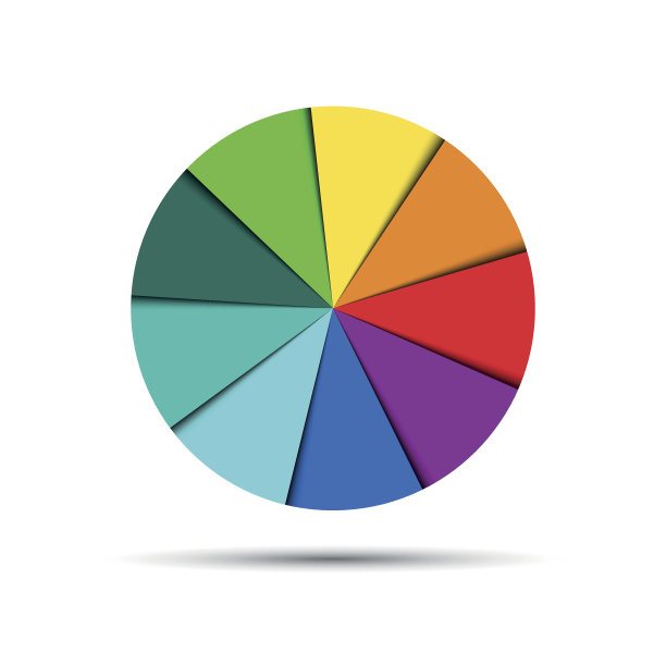 颜色圆形调色板孤立的白色背景素材图片