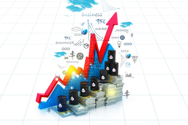 不断增长的石油图表和价格图片下载