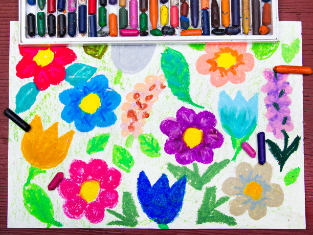 彩绘:美丽的花朵图片下载