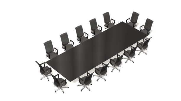 会议室、会议室、会议桌及办公椅。经营理念。孤立在白色图片下载