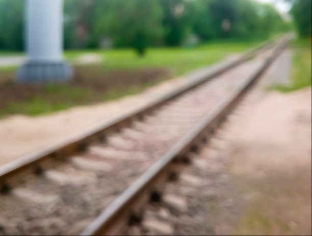 斜线铁路背景散焦图片下载