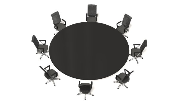 会议室、会议室、会议桌及办公椅。经营理念。孤立在白色图片下载