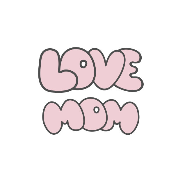 母亲节贺卡复古复古的字体。图片下载