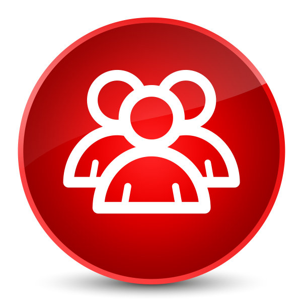 组图标优雅的红色圆形按钮图片下载