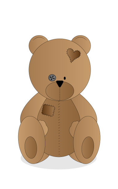 泰迪熊孤立图片下载