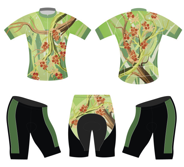 花风格的运动t恤图片下载