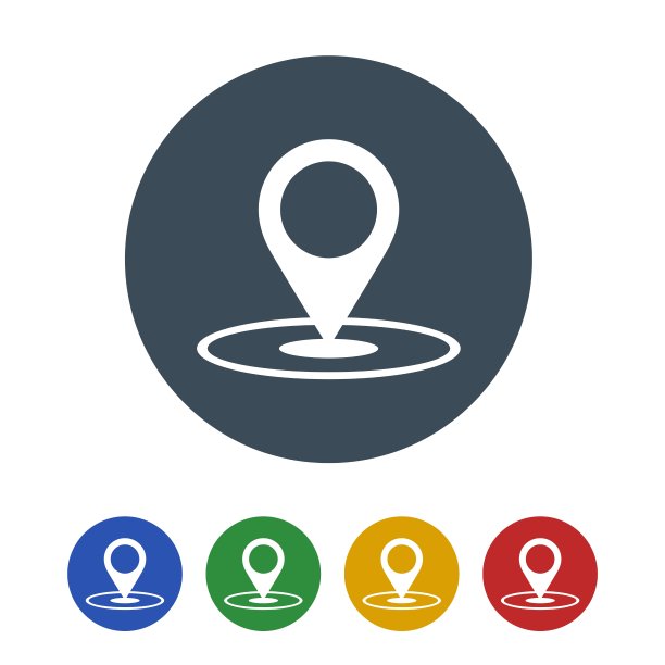 位置图标孤立在白色背景上图片下载