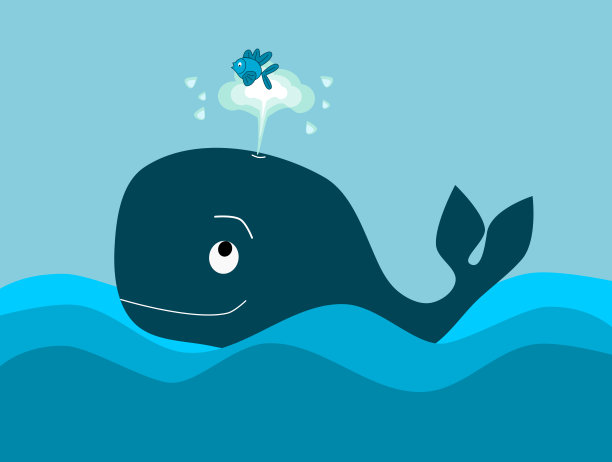 大鲸鱼和小鱼图片下载